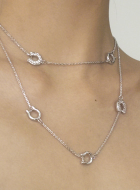 Boonee alus原创小众设计叠戴长款项链马蹄扣轻奢choker锁骨颈链