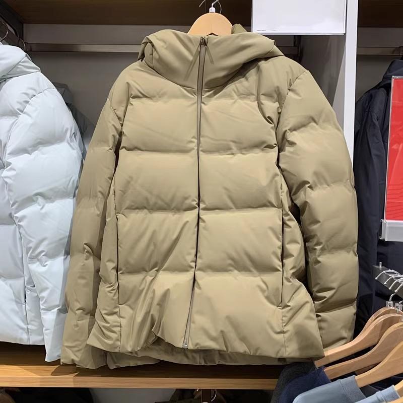 470077冬季新款男装女装防风防水无缝连帽羽绒服外套加厚保暖夹克 - 图2