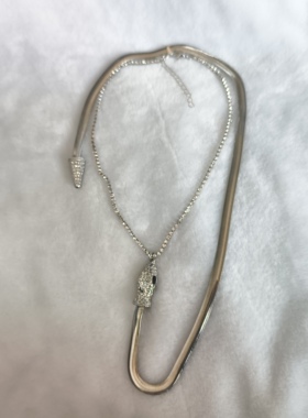 青岛外贸饰品蛇形项链冷淡风金属蛇形开口项圈女辣妹颈环颈圈项链