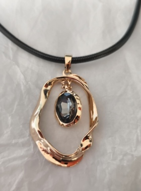 青岛外贸饰品潮流时尚金色太阳花双层叠戴高级气质项链2025爆款