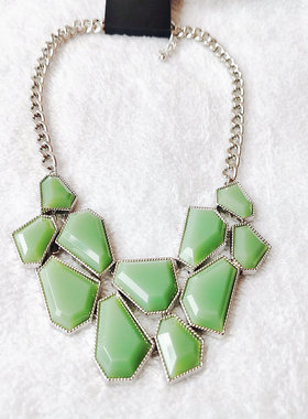 饰品欧美风几何图形组合夸张项链