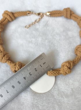 青岛外贸首饰品潮流时尚百搭夸张短款贝壳坠绳子编制个性项链