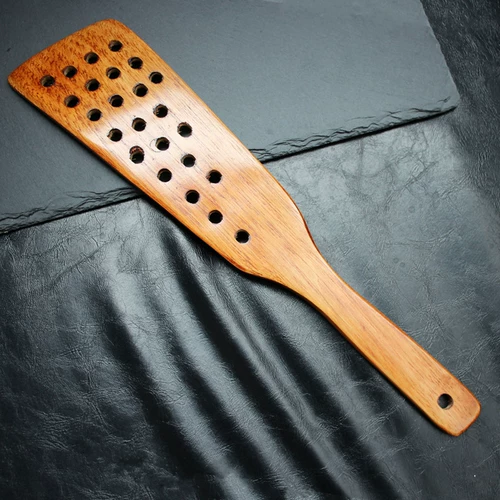 Деревянная лопата из японского стиля Сплюснутая кастрюль Деревянная лопата с дырой дома не -стабиль