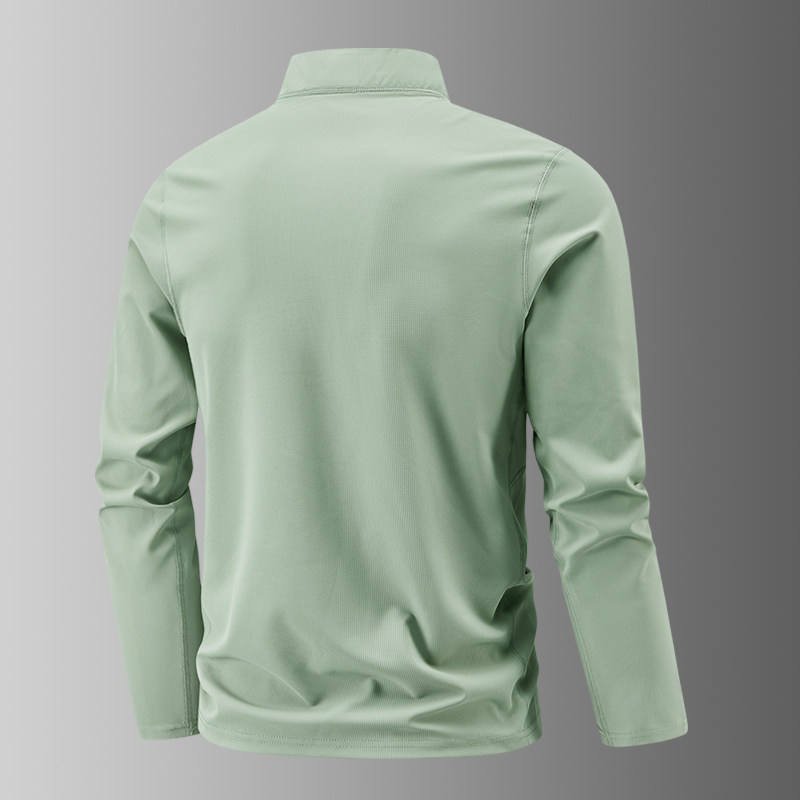 户外运动长袖T恤男春夏立领轻薄宽松速干衣大码打底衫半拉链登山,淘宝优惠券,粉丝福利购,淘宝优惠卷