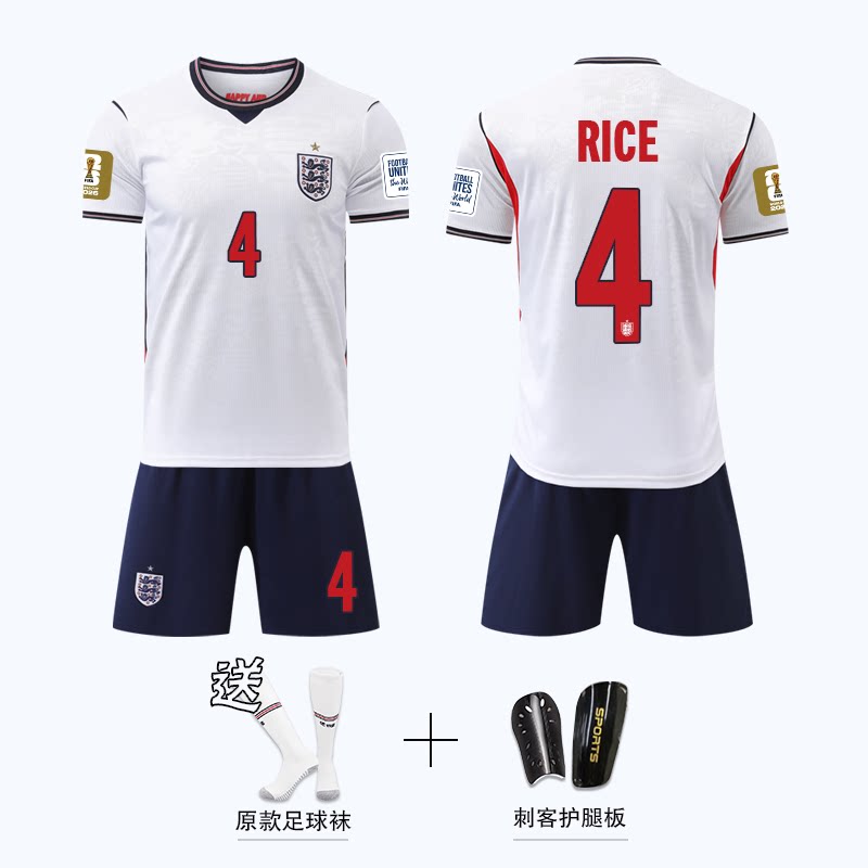 2026英格兰球衣凯恩贝林厄足球服套装男儿童定制国家队主场训练服