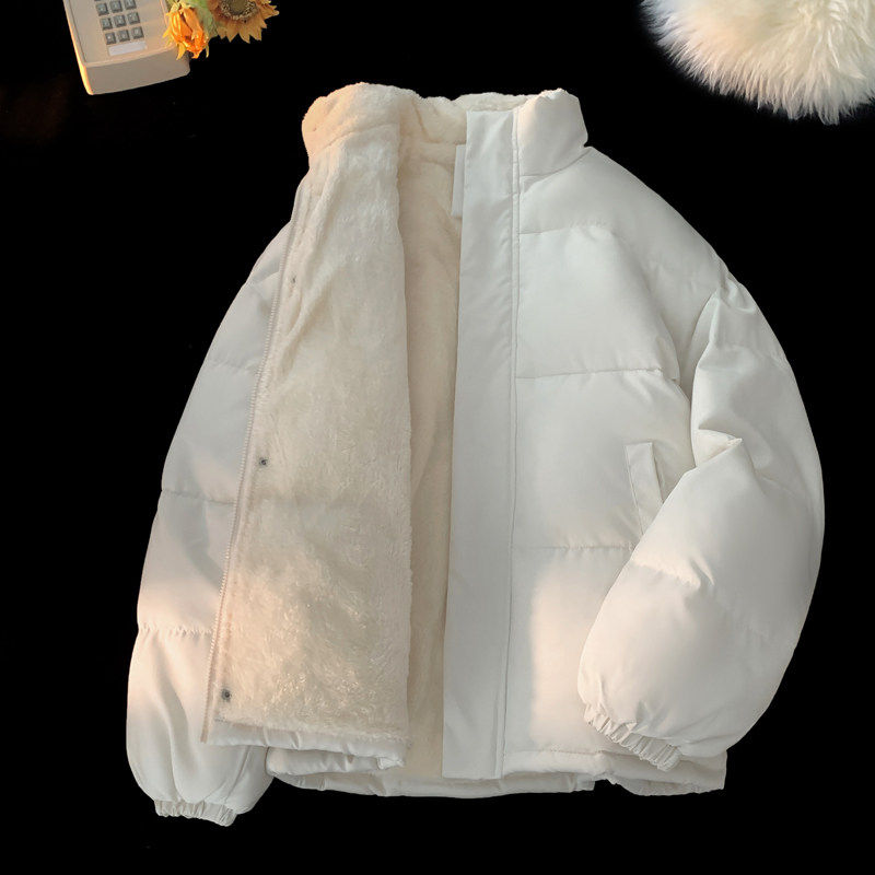 胖mm大尺码羊羔毛棉服女冬季宽松显瘦百搭纯色加绒加厚棉袄外套in,淘宝优惠券,粉丝福利购,淘宝优惠卷