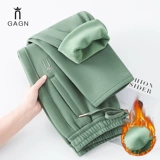 Демисезонные флисовые удерживающие тепло штаны для матери для отдыха, свободный прямой крой, 2024 года