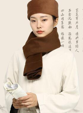 特卖僧服冬系列双层绒僧帽毛绒僧人居士帽僧人居士帽