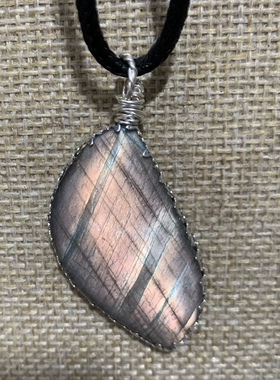 吊坠裸石拉长石随形芬兰矿印度紫