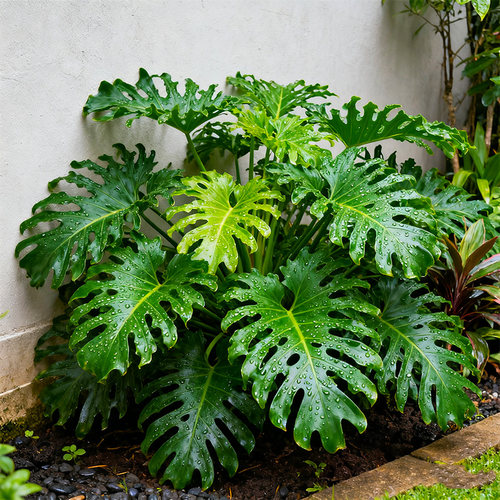 春羽大盆栽龙鳞春雨老桩水培蔓绿绒植物室内外四季常绿观叶大绿植 - 图0