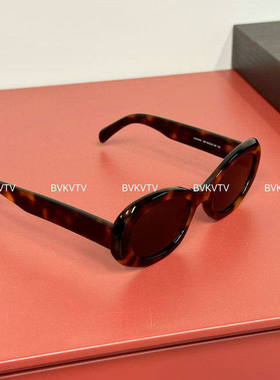 黑色个性椭圆框太阳眼镜女时尚