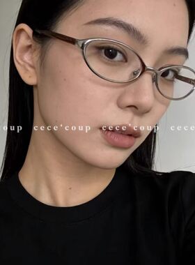 25FW复古老钱风金属太阳镜女