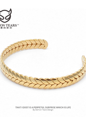 北欧简约复古情侣款钛钢手镯