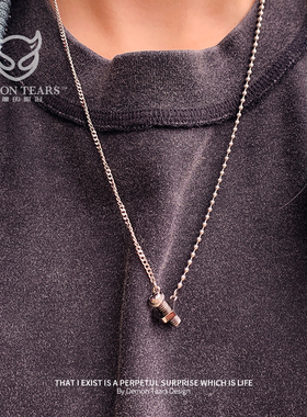 潮牌小众设计重工螺母钛钢吊坠项链男女个性百搭街头嘻哈学生配饰