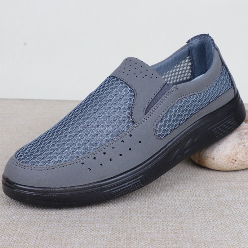 夏天透气男鞋网面鞋软底防滑洞眼休闲鞋防臭一脚蹬老北京布鞋男网,淘宝优惠券,粉丝福利购,淘宝优惠卷