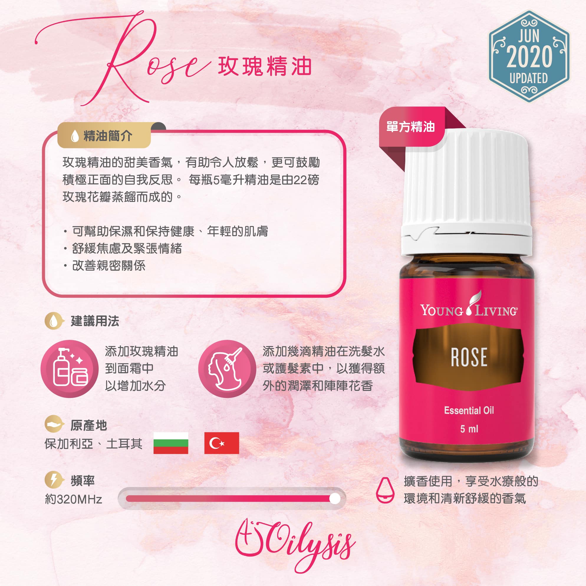 美国Youngliving悠乐芳玫瑰Rose精油按摩优质护肌肤身体护肤清洁-图2