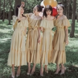 Свадебное платье, цвета шампанского, широкая цветовая палитра, для подружки невесты