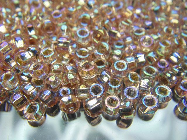 DIY手作手钩织法绣串珠 3mm方孔灌银 幻彩 MGB米珠管珠 10克 - 图2