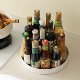 LEYI kitchen storage rack rotary countertop storage