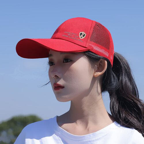 帽子女透气户外防晒鸭舌帽男士太阳帽韩版网眼长檐遮阳帽旅游 - 图2