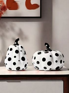 草间弥生小众高级感艺术波点南瓜客厅摆件房间酒柜玄关家居装饰品