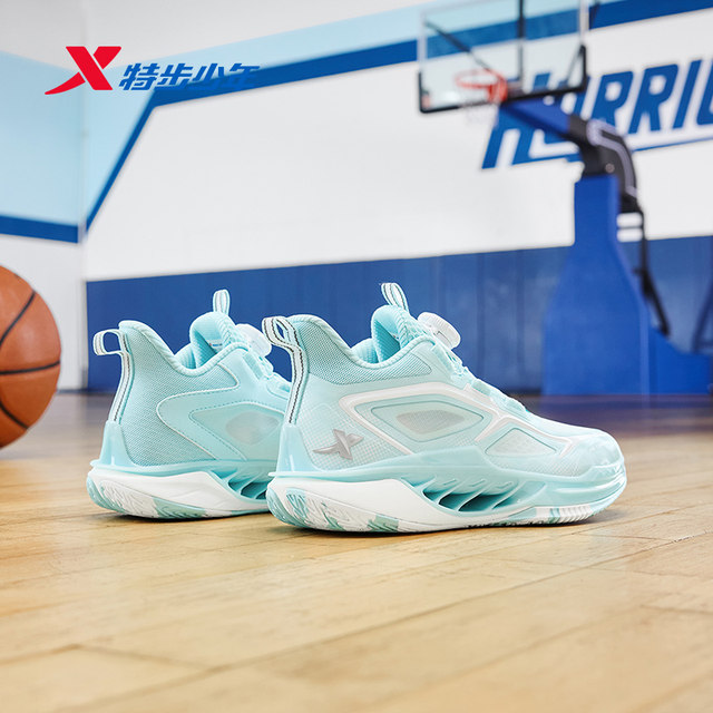 ເກີບເດັກນ້ອຍ Xtep summer boys's high-top knob buckle sport casual breathable mesh non-slip basketball shoes