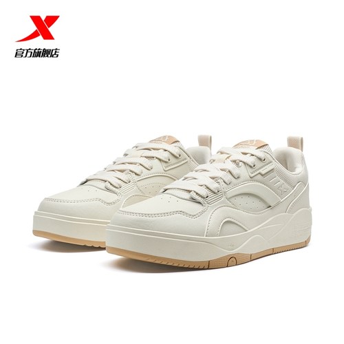 特步2024冬季新款板鞋休闲鞋运动鞋驭桀976419310009 - 图1