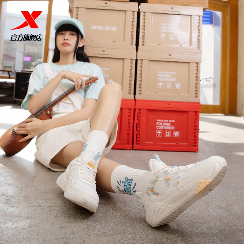 特步纪元2.0休闲鞋夏季新款女鞋 特步板鞋/休闲鞋