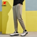 宽松保暖缩脚裤 直筒休闲裤 男裤 百搭男子运动裤 冬季 特步加绒卫裤