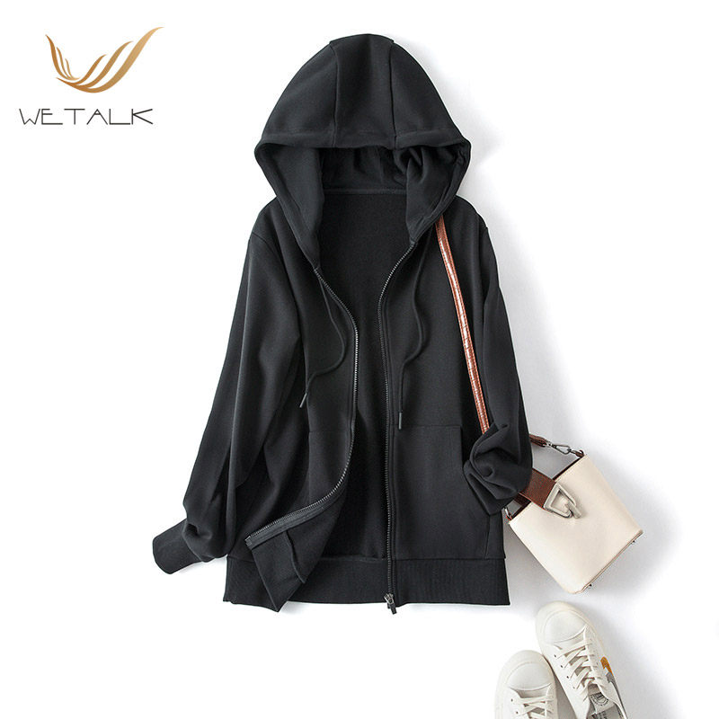 2020新款连帽运动开衫拉链女卫衣 wetalk服饰卫衣/绒衫