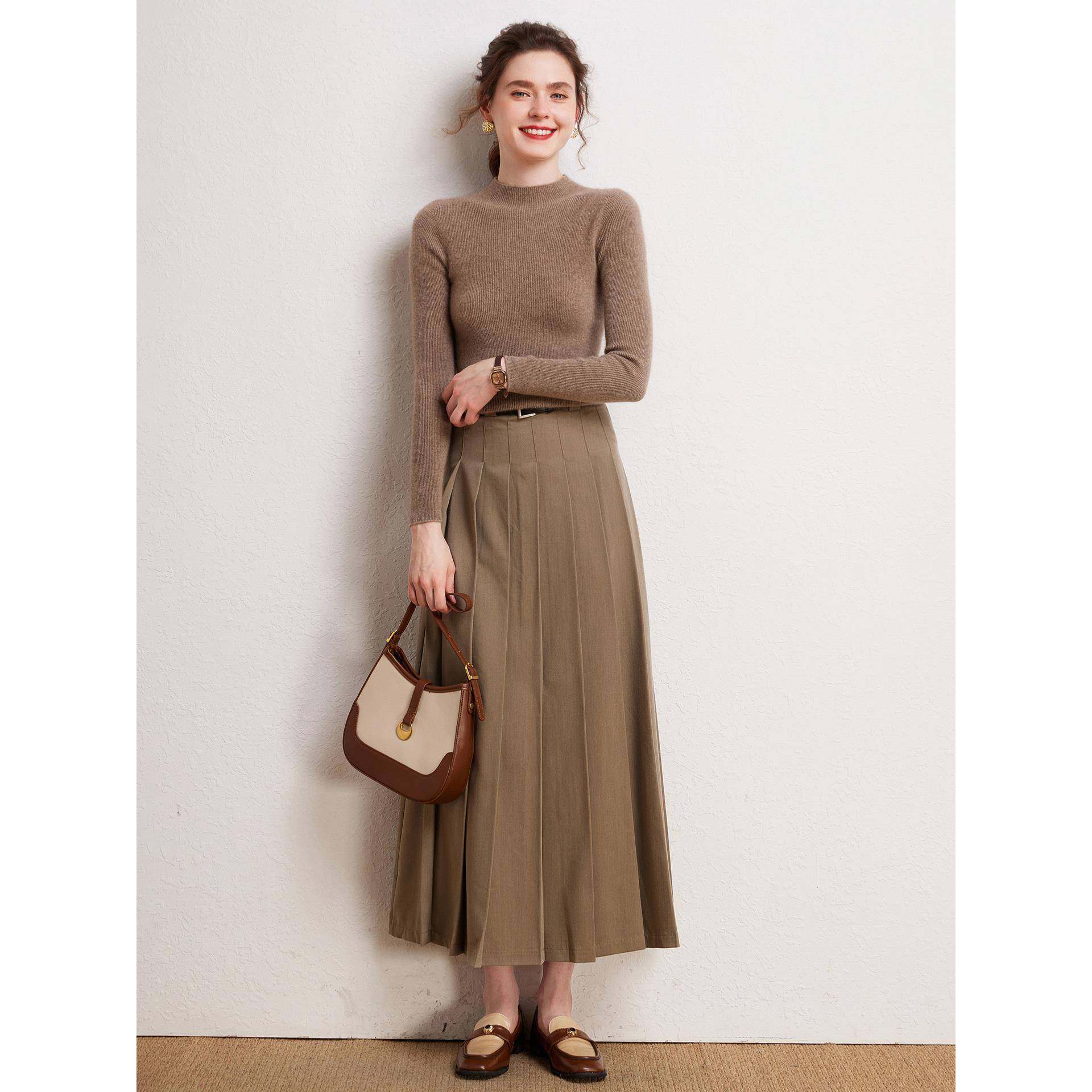 经典永不过时 100%山羊绒衫女半高领打底衫修身显瘦百搭毛衣内搭,淘宝优惠券,粉丝福利购,淘宝优惠卷