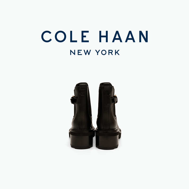 Cole Haan/歌涵 新款女士时装靴中筒 切尔西靴子女W34321,淘宝优惠券,粉丝福利购,淘宝优惠卷