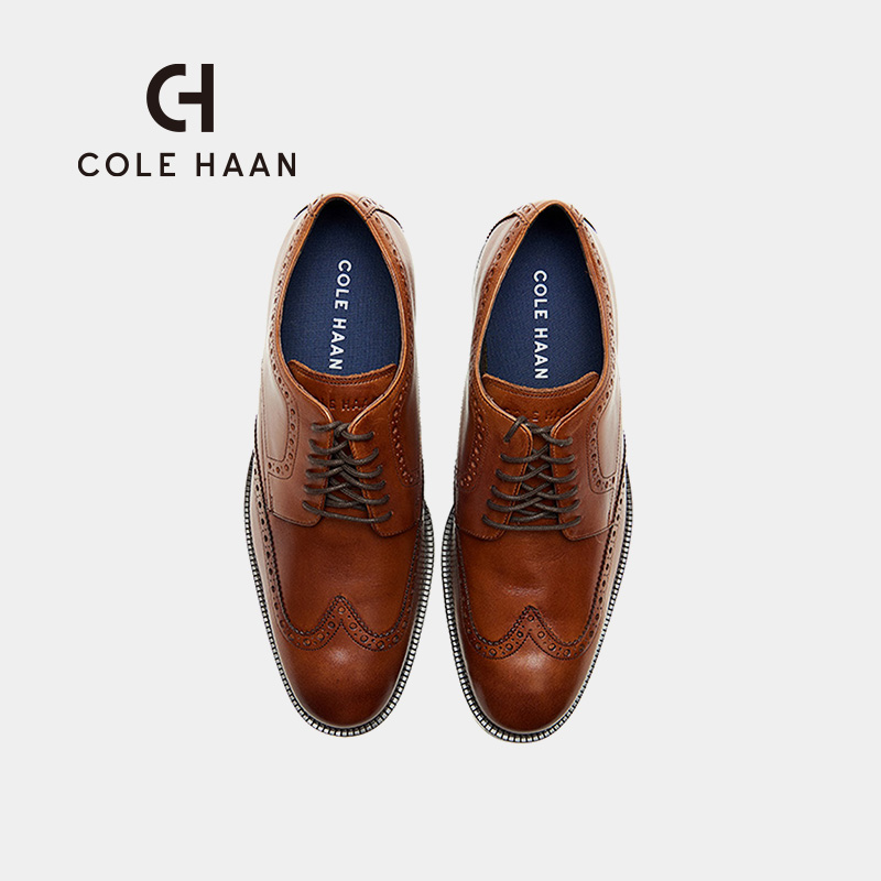 Cole Haan/歌涵 男鞋牛津鞋 春季新款布洛克德比鞋皮鞋男C34598 - 图1