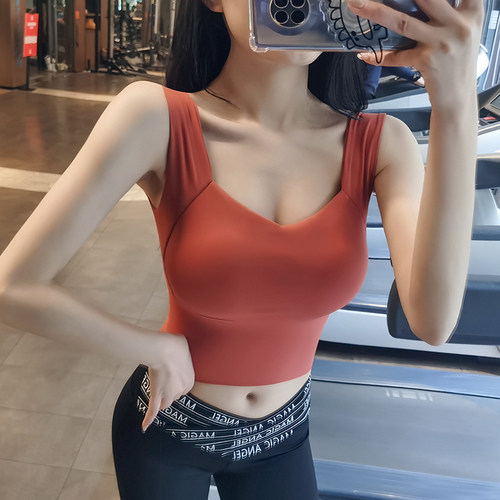 拍朵防震聚拢运动内衣女跑步普拉提瑜伽背心外穿训练健身文胸套装 - 图0