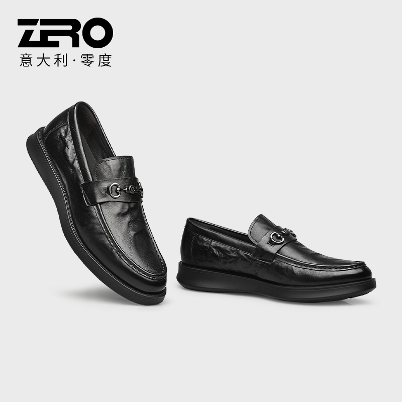 Zero零度男鞋商务休闲皮鞋男款2023秋季新款办公商务羊皮内里男鞋 - 图3