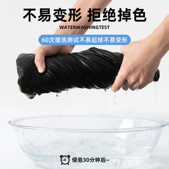 260g重磅美式纯棉长袖t恤男内搭半高领打底衫宽松全棉中领上衣服