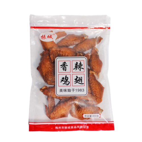 梅州客家特产盐焗美食振城香辣鸡翅根即食卤味熟食风干油炸烤肉干 - 图3