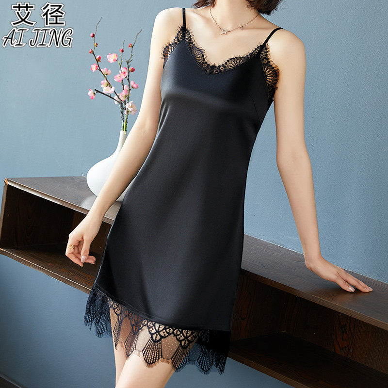 纯欲2022新款夏季吊带冰丝连衣裙子 艾径睡裙