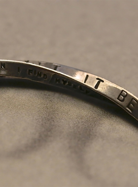 旋转可微调手镯手环925银