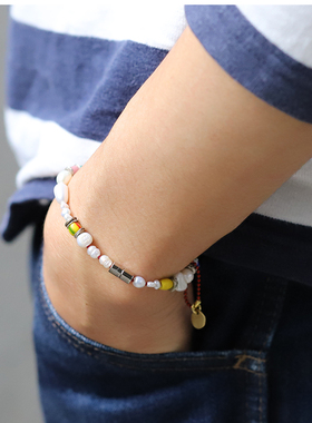 日本不规则银饰绿松石原创贸易珠