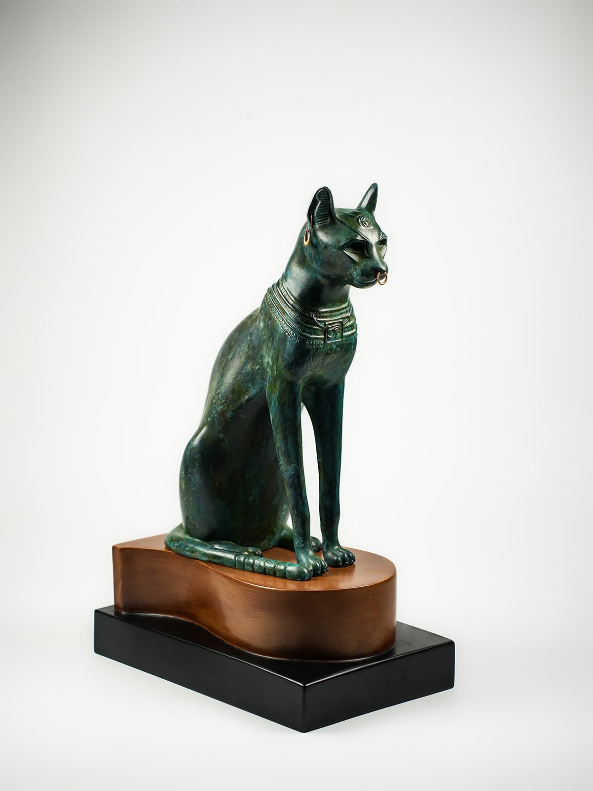 铁拳匠造 博物馆系列之 青铜贝斯特猫神 埃及猫 青铜雕像 摆件 - 图1