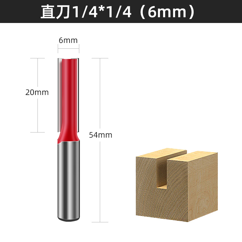 修边机刀头15件套1/4*1/4 6.35mm电木铣专用电动工具刀头配件大全-图0