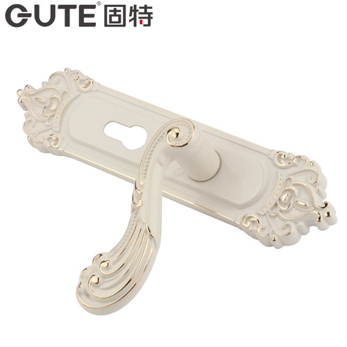 固特门锁室内卧室实木门锁通用型欧式静音象牙白房门锁 锁室内门 - 图2