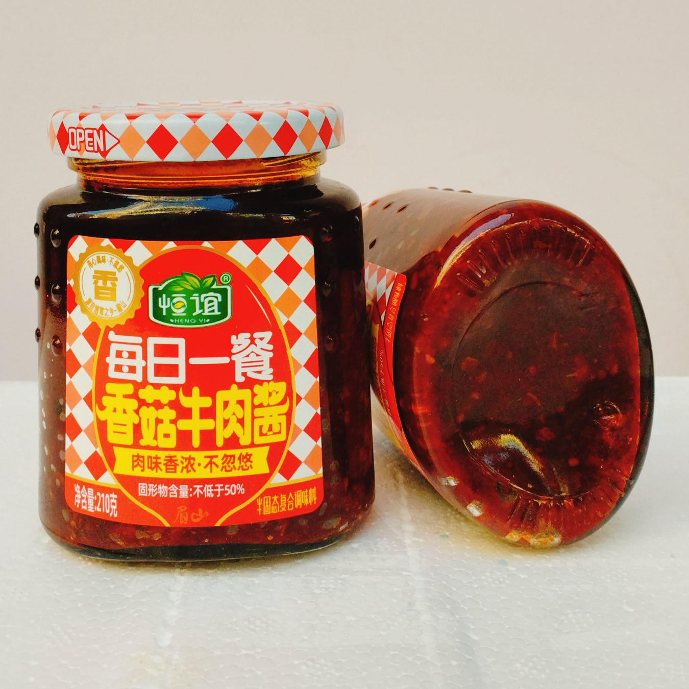 恒谊每日一餐香菇牛肉酱210g*6瓶下饭拌饭酱拌面酱调味酱四川特产,淘宝优惠券,粉丝福利购,淘宝优惠卷