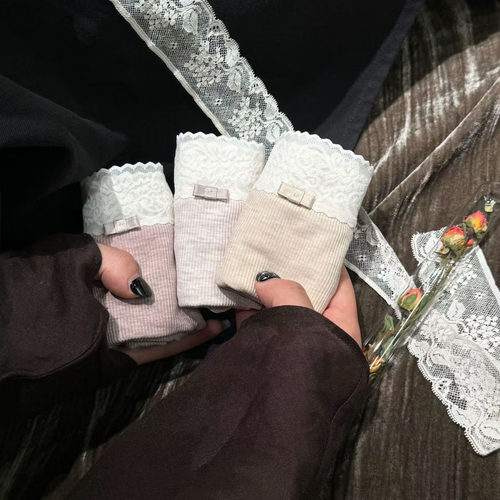 新款小兰裙R087蕾丝无痕条纹纯棉裆petite柔软内裤女 - 图1