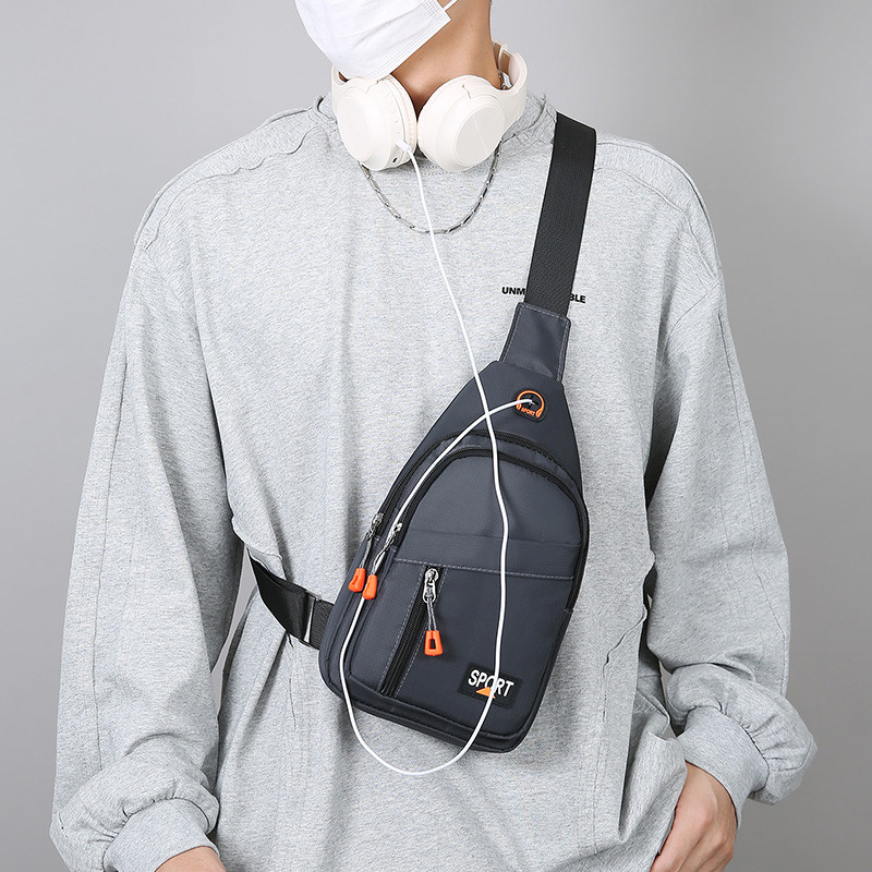 Men's crossbody chest bag waterproof lightweight large capacity shoulder bag portable sports bag 2026 new daily crossbody bag