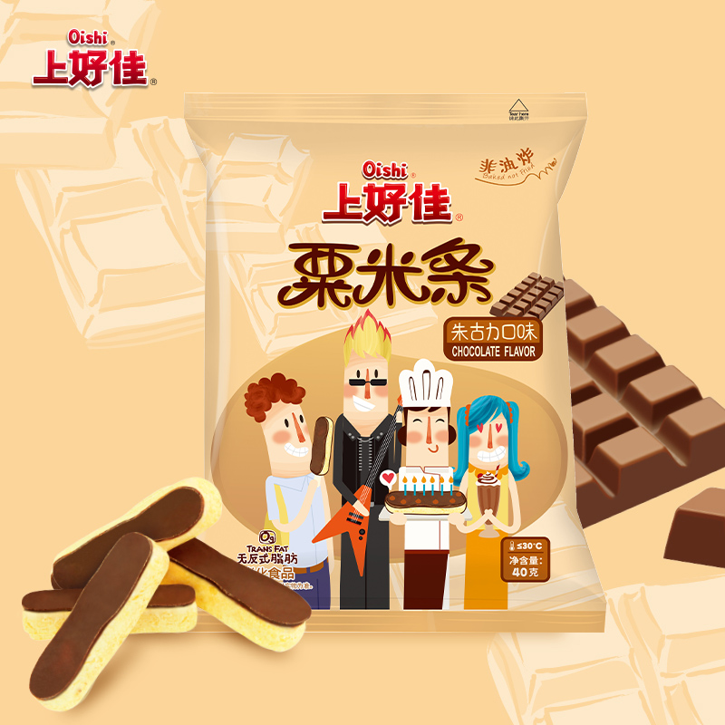 Oishi上好佳官方旗舰 粟米条组合装40g*10包休闲零食小吃食品400g - 图1