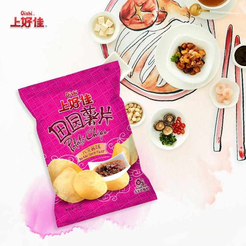 上好佳休闲零食田园薯片 oishi上好佳膨化食品