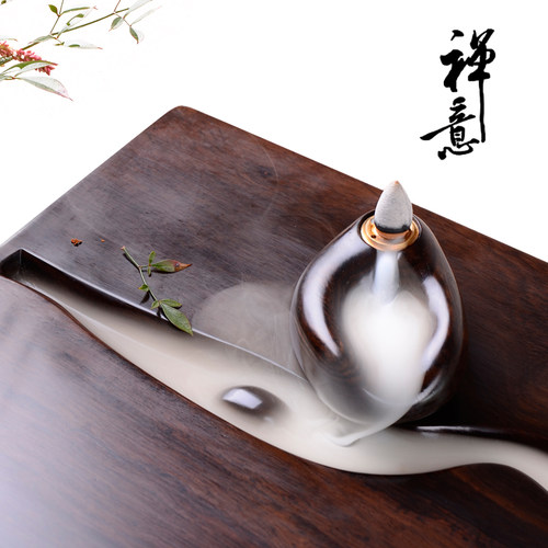 沉香倒流香炉茶道家用招财客厅创意摆件禅意高山流水檀香熏炉个性 - 图2
