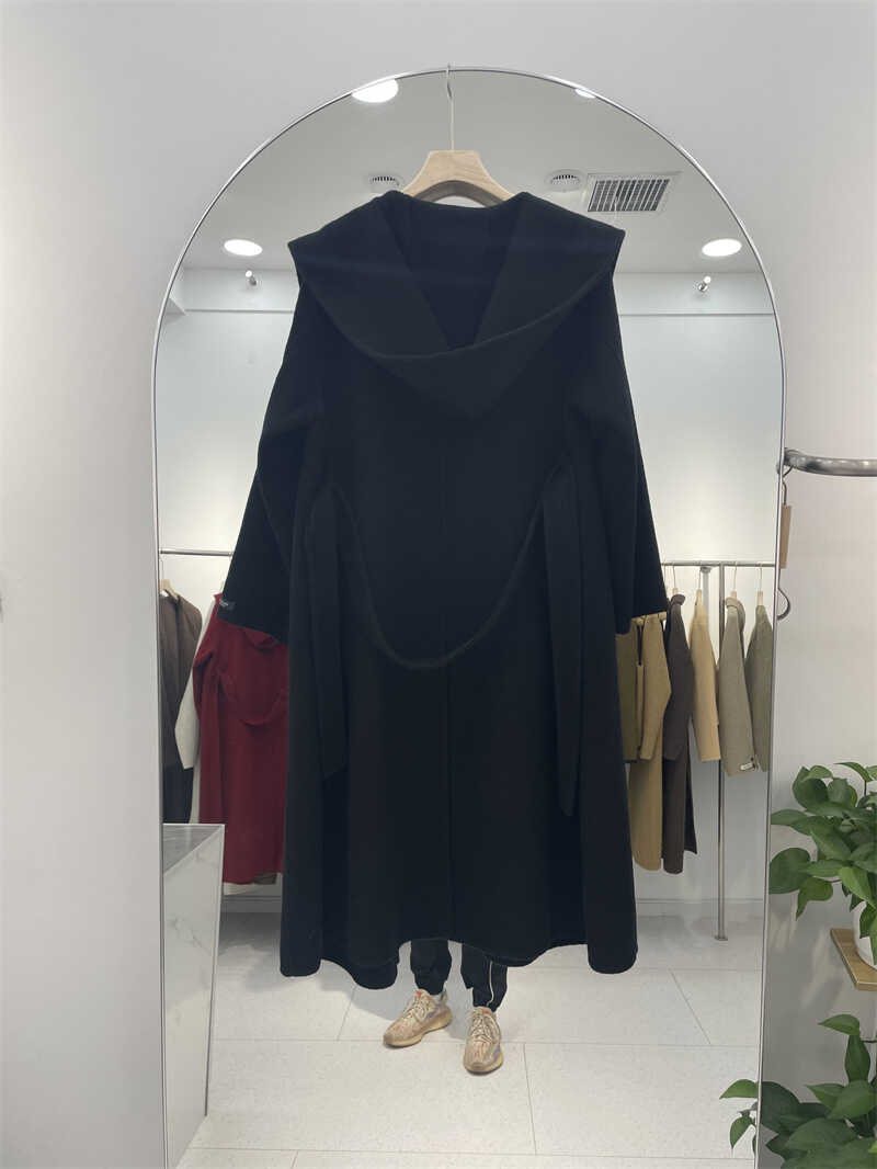 Autumn and winter soft and waxy loose baby camel hair double-sided cashmere coat